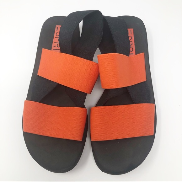 Esprit | Shoes | Esprit Elastic Straps Orangeblack Sandals | Poshmark